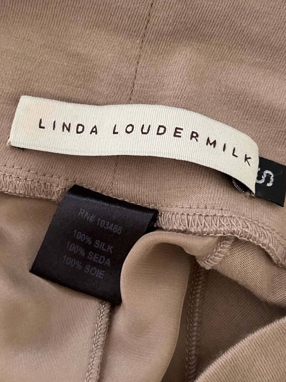 Linda Loudermilk Tan 100% Silk Fairy Chiffon Skirt NWT Small - Picture 7 of 9